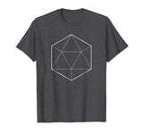 Simple Icosahedron Sacred Geometry Math T-Shirt