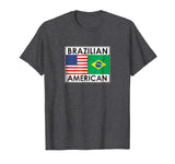 BRAZIL AMERICA Flags special T Shirt for Brazilian Americans