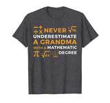 Never Underestimate A Grandma With A Mathematic T-Shirt