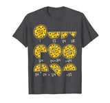 Pizza Salami Cheese Quick Math Fractions Math Teacher T-Shirt