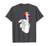 Funny LGBT Shirt-Rainbow Color Pride Lips T-Shirt