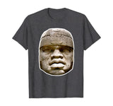 Olmec Statue Shirt - Hidden History Clothing - Good Colors !
