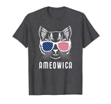 Ameowica America Pun USA American Flag Cat Shirt
