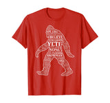 Bigfoot Yeti Sasquatch Funny Word Cloud Gift T-Shirt