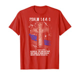 Thin Blue Line - Psalm 144:1 T-Shirt