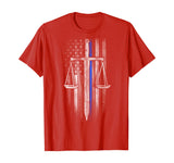 Thin Blue Line - Scales of Justice T-Shirt