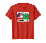 BRAZIL AMERICA Flags special T Shirt for Brazilian Americans