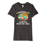 Camping with my Dog Camper Fishing Hunting Campfire Premium T-Shirt