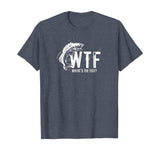 WTF Where's The Fish Men's Funny Fishing T-Shirt