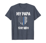 My Papa Is My Hero T-Shirt Police Grandson Granddaughter