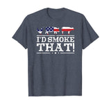 Funny BBQ Shirt I'd Smoke That Meat Pitmaster Grill Gift T-Shirt
