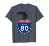 Nevada NV I-80 Highway Interstate Shield TShirt Tee