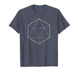 Simple Icosahedron Sacred Geometry Math T-Shirt