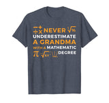 Never Underestimate A Grandma With A Mathematic T-Shirt