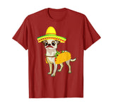 Funny Mexican Chihuahua Taco Cinco de Mayo Fiesta Dog Tshirt