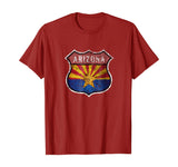 Arizona State Flag Highway Shield T-Shirt