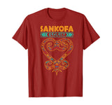 Sankofa African Heart Symbol for Black History Month T-Shirt