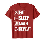 Funny Eat Sleep Math Repeat TShirt