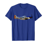P-51 Mustang WWII Fighter Plane US Military Aviation History T-Shirt