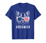 Ameowica America Pun USA American Flag Cat Shirt