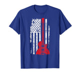 USA Flag Guitar T-Shirt America Guitarist Music