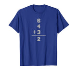 6 + 4 + 3 = 2 Baseball Math T-Shirt for Men, Women, Youth