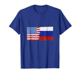 Russian American Half Russia Half America Flag Shirt