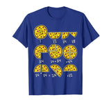 Pizza Salami Cheese Quick Math Fractions Math Teacher T-Shirt