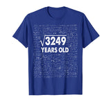 Square Root of 3249: 57th Birthday 57 Years Old T-Shirt Math T-Shirt