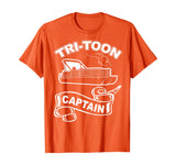 Tri-Toon Captain Funny TriToon Boating Pontoon Boat T-Shirt