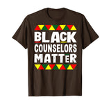 Black Counselors Matter Black History Month Africa Pride T-Shirt