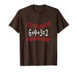 Funny Baseball 6432 Double Play T-Shirt I Gift 6+4+3=2 Math