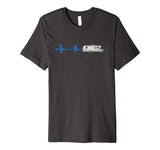 A Great Airstream t-shirt with a blue neon heartbeat!!