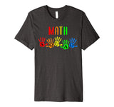 Back To School Math Teacher Squad Handprints T-Shirt