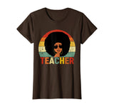 Womens Retro African Teacher Black History Month Women Teacher T-Shirt