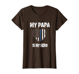 My Papa Is My Hero T-Shirt Police Grandson Granddaughter