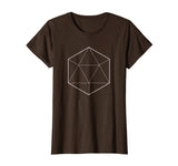 Simple Icosahedron Sacred Geometry Math T-Shirt