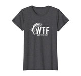 WTF Where's The Fish Men's Funny Fishing T-Shirt
