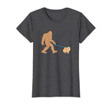 Bigfoot Walking Pomeranian Dog Funny Sasquatch Gift T-Shirt