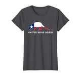 Funny Armadillo Shirt On the Road Again Texas Flag Gift