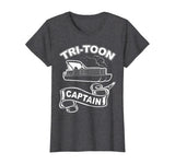 Tri-Toon Captain Funny TriToon Boating Pontoon Boat T-Shirt