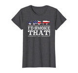 Funny BBQ Shirt I'd Smoke That Meat Pitmaster Grill Gift T-Shirt