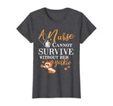 Womens Nurse Yorkie Mom Funny Quote Dogs Lover Gift T-Shirt