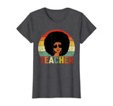 Womens Retro African Teacher Black History Month Women Teacher T-Shirt