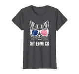 Ameowica America Pun USA American Flag Cat Shirt