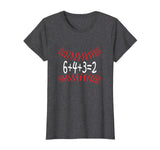 Funny Baseball 6432 Double Play T-Shirt I Gift 6+4+3=2 Math