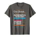 T-Shirt For Math Teacher. Gift Ideas For Parents From Son.