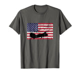 Patriotic CH-47 Chinook Helicopter American flag t-shirt