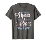 Pi Day Shirt Sweet As Pi Math Gift Kids Womens Mens Grunge