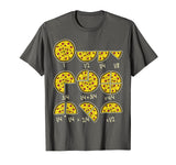 Pizza Salami Cheese Quick Math Fractions Math Teacher T-Shirt